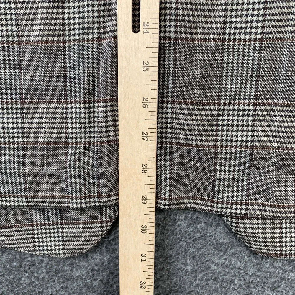 Bonobos Blazer Jacket Men 42R Brown Glen Check Hiundstooth Linen Cashmere